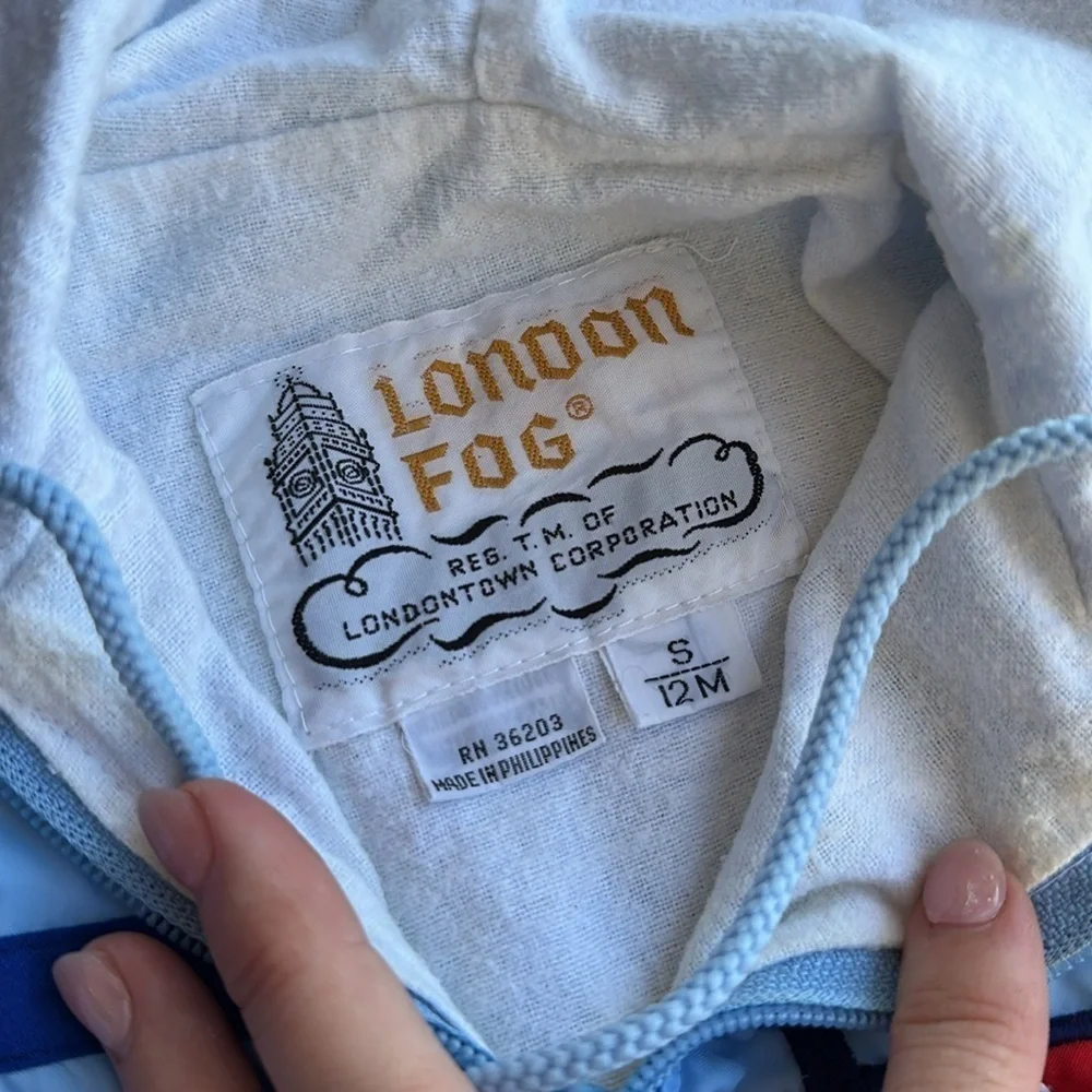 Vintage Toddler London Fog Jacket blue bear 12 months